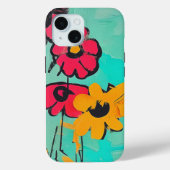 Hedendaagse bloemenschilderij Case-Mate iPhone case (Achterkant)