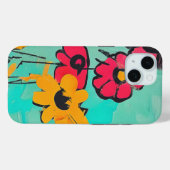 Hedendaagse bloemenschilderij Case-Mate iPhone case (Achterkant (horizontaal))