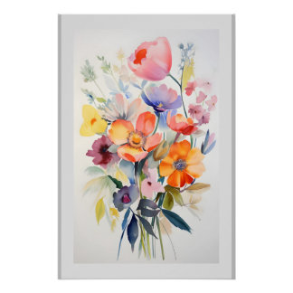 Hedendaagse bloemige wanddecoratie kunst # 1