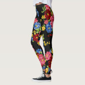 hedendaagse bloemlegginen leggings (Links)