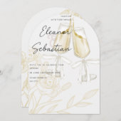 Hedendaagse Boog Bruids Brunch Uitnodiging Minimaa (Voorkant / Achterkant)