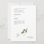 Hedendaagse botanische bruiloft van beide ouders kaart (Voorkant)