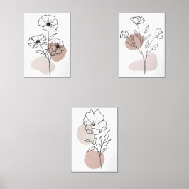 Hedendaagse botanische muurkunst sets