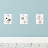Hedendaagse botanische muurkunst sets (Houten vloer)