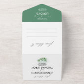 Hedendaagse botanische waterverf Eucalyptus Bruilo All In One Uitnodiging (Buitenkant)