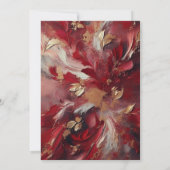 Hedendaagse Bourgondische Elegance Commitment Cere Kaart (Achterkant)