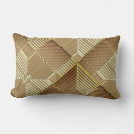 Hedendaagse bronzen gouden geometrische lendenkuss kussen