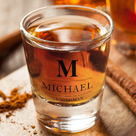 Hedendaagse Bruidsjonkers Cadeaus Monogram Initiaa Shot Glas