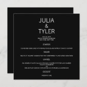 Hedendaagse bruiloft menu Kaart (Voorkant / Achterkant)