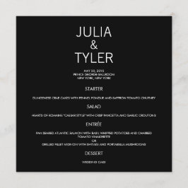Hedendaagse bruiloft menu Kaart