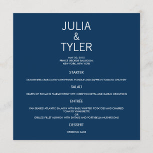 Hedendaagse bruiloft menu Kaart
