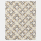 Hedendaagse bruine en ivoren subtiele patronen fleece deken (Voorkant)