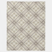 Hedendaagse bruine ivoren bedding subtiele patrone fleece deken (Voorkant)