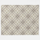Hedendaagse bruine ivoren bedding subtiele patrone fleece deken (Voorkant (Horizontaal))