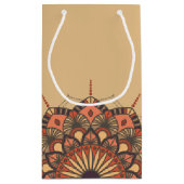 Hedendaagse bruine peach Mandala Klein Cadeauzakje (Achterkant)