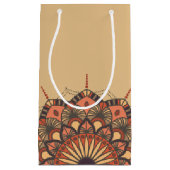 Hedendaagse bruine peach Mandala Klein Cadeauzakje (Voorkant)