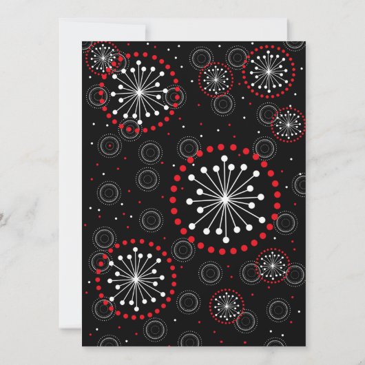 Hedendaagse Canada Dag Vuurwerk Party Kaart (Achterkant)