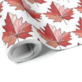 Hedendaagse Canadese esdoornblad patroon ID1071 Cadeaupapier (Rol Hoek)