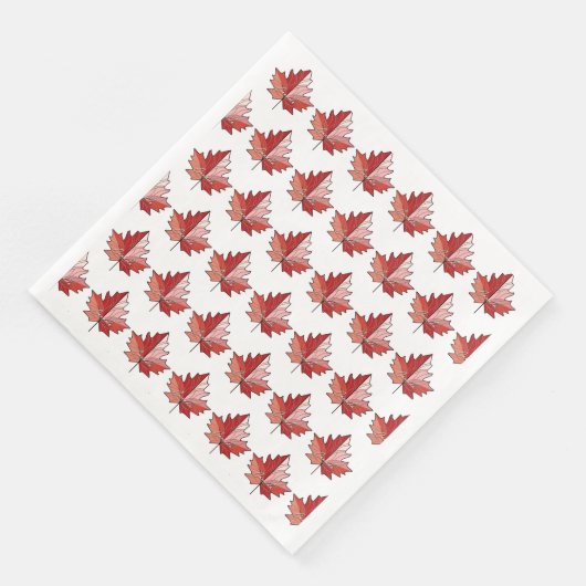 Hedendaagse Canadese esdoornblad patroon ID1071 Servet (Hoek)