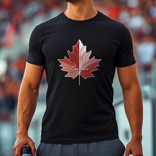 Hedendaagse Canadese Esdoornblad V2 ID1071 T-shirt