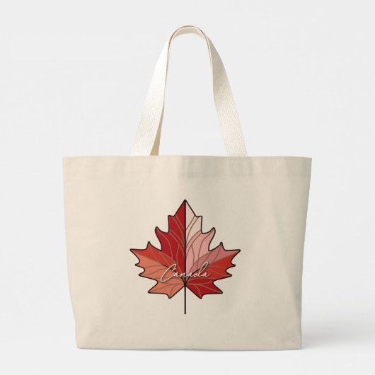 Hedendaagse Canadese Maple Leaf ID1071 Grote Tote Bag (Achterkant)