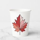 Hedendaagse Canadese Maple Leaf ID1071 Papieren Bekers (Achterkant)
