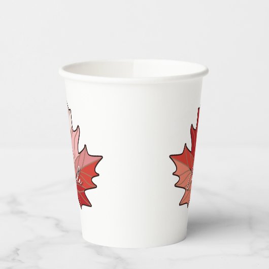 Hedendaagse Canadese Maple Leaf ID1071 Papieren Bekers (Links)