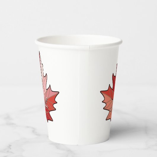Hedendaagse Canadese Maple Leaf ID1071 Papieren Bekers (Rechts)