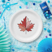 Hedendaagse Canadese Maple Leaf ID1071 Papieren Bordje (Feest)