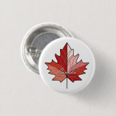 Hedendaagse Canadese Maple Leaf ID1071 Ronde Button 3,2 Cm (Voorkant /achterkant)