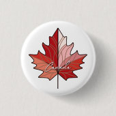 Hedendaagse Canadese Maple Leaf ID1071 Ronde Button 3,2 Cm (Voorkant)