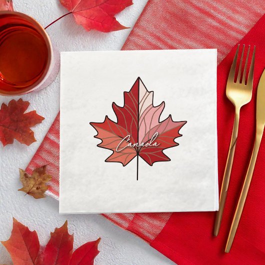 Hedendaagse Canadese Maple Leaf ID1071 Servet