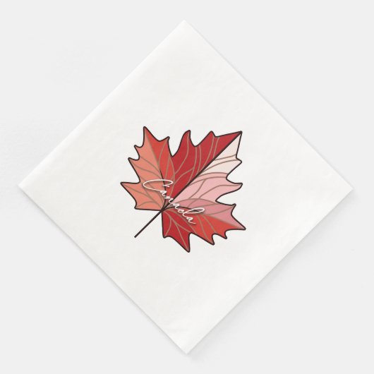 Hedendaagse Canadese Maple Leaf ID1071 Servet (Hoek)