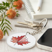 Hedendaagse Canadese Maple Leaf ID1071 Sleutelhanger (Voorkant Rechts)