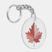 Hedendaagse Canadese Maple Leaf ID1071 Sleutelhanger (Voorkant Links)