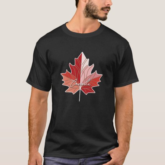 Hedendaagse Canadese Maple Leaf V2 ID1071 T-shirt (Voorkant)