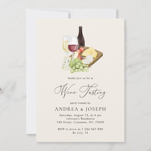 Hedendaagse charcuterie kaasplank wijnproeverij fe kaart (Voorkant)