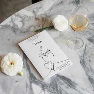 Hedendaagse charme: elegant en minimaal huwelijk kaart