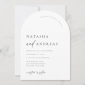 Hedendaagse Chic Arch bruiloft Kaart (Voorkant)