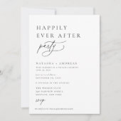 Hedendaagse Chic Happily Ever After Feest Kaart (Voorkant)
