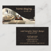 Hedendaagse Chic Home Staging Visitekaartje (Voorkant / Achterkant)