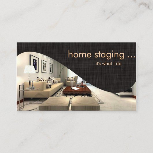 Hedendaagse Chic Home Staging Visitekaartje (Voorkant)