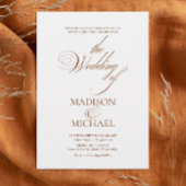 Hedendaagse chique Boho bruine herfst bruiloft Kaart