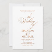 Hedendaagse chique Boho terracotta foto bruiloft Kaart (Voorkant)