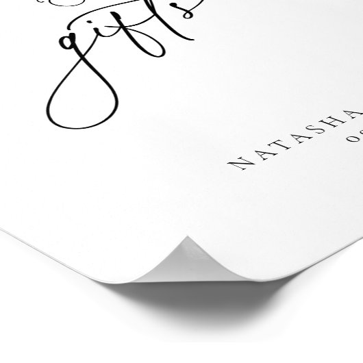 Hedendaagse chique minimalistische Kaarten geschen Poster (Hoek)