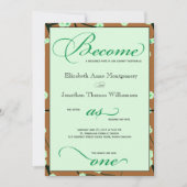 Hedendaagse Christelijke bloemenbruiloft uitnodigi Kaart (Voorkant)