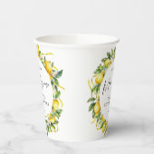 Hedendaagse Citrus Citroen Bruidsdiner Bruiloftfee Papieren Bekers (Links)