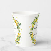 Hedendaagse Citrus Citroen Bruidsdiner Bruiloftfee Papieren Bekers (Rechts)