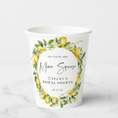 Hedendaagse Citrus Citroen Bruidsdiner Bruiloftfee Papieren Bekers (Voorkant)