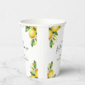 Hedendaagse Citrus Citroen Bruidsdiner Papieren Bekers (Rechts)